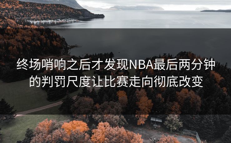 终场哨响之后才发现NBA最后两分钟的判罚尺度让比赛走向彻底改变